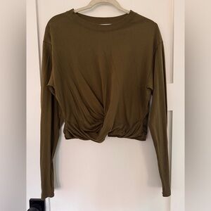Frame Denim Olive Long Sleeve Top